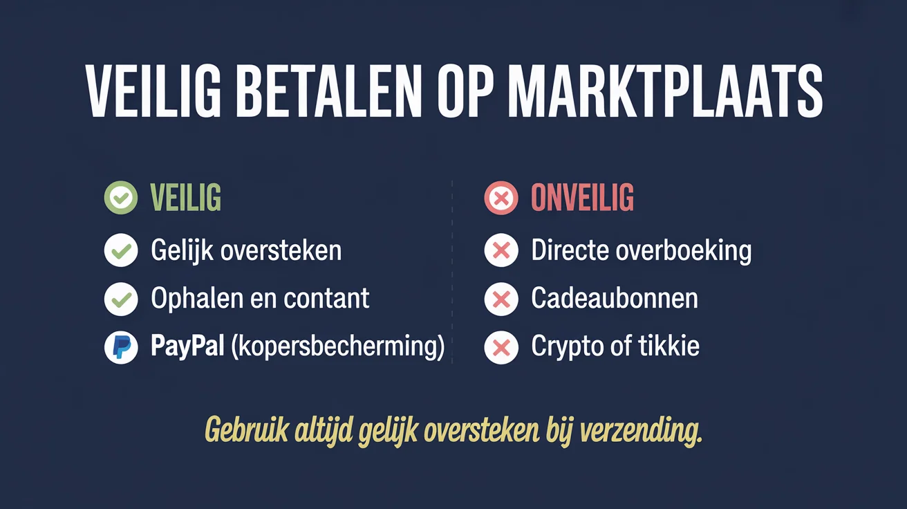 Infographic: veilig betalen op Marktplaats