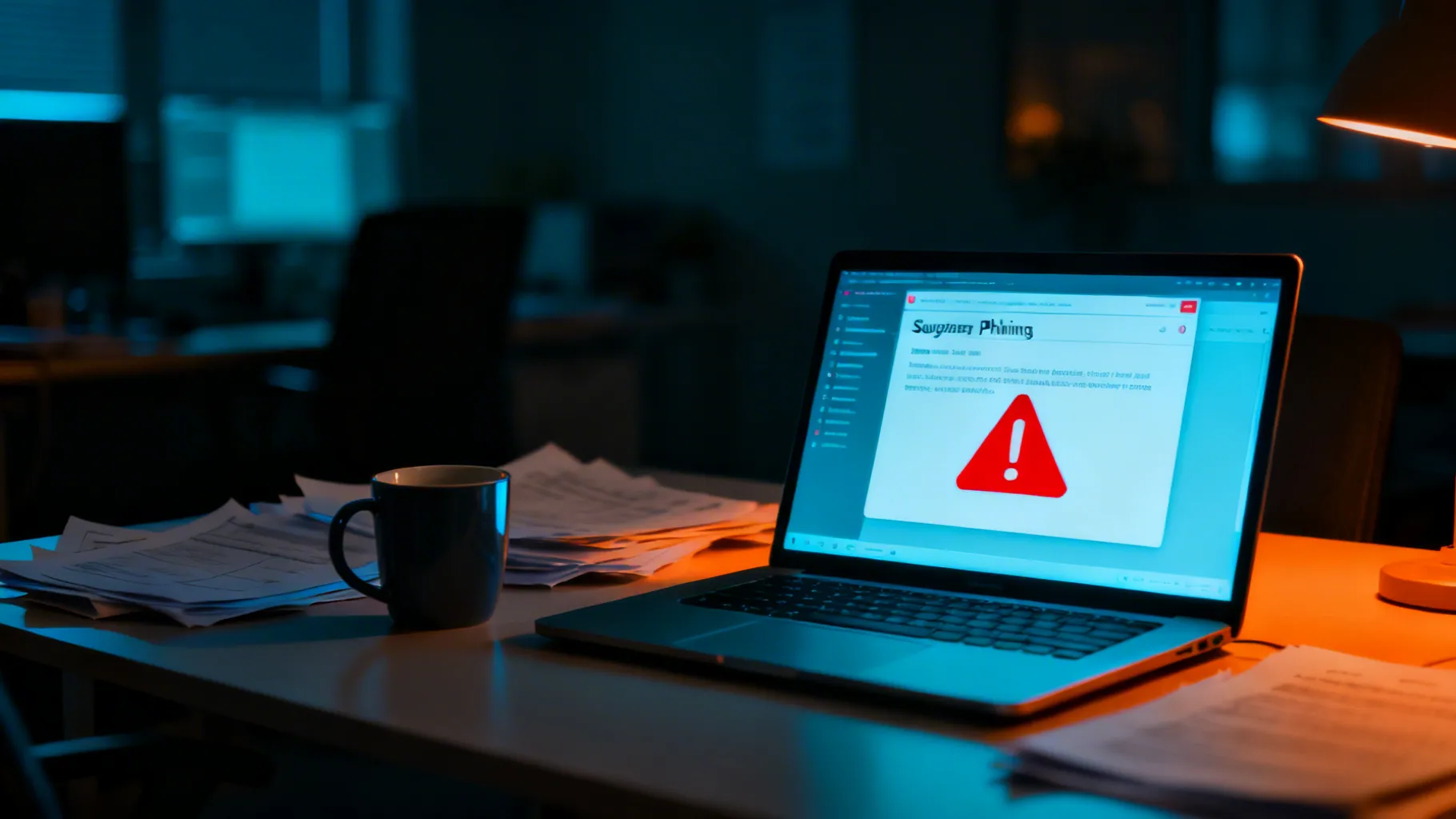 Illustratie van een verdachte e-mail met waarschuwingssignalen