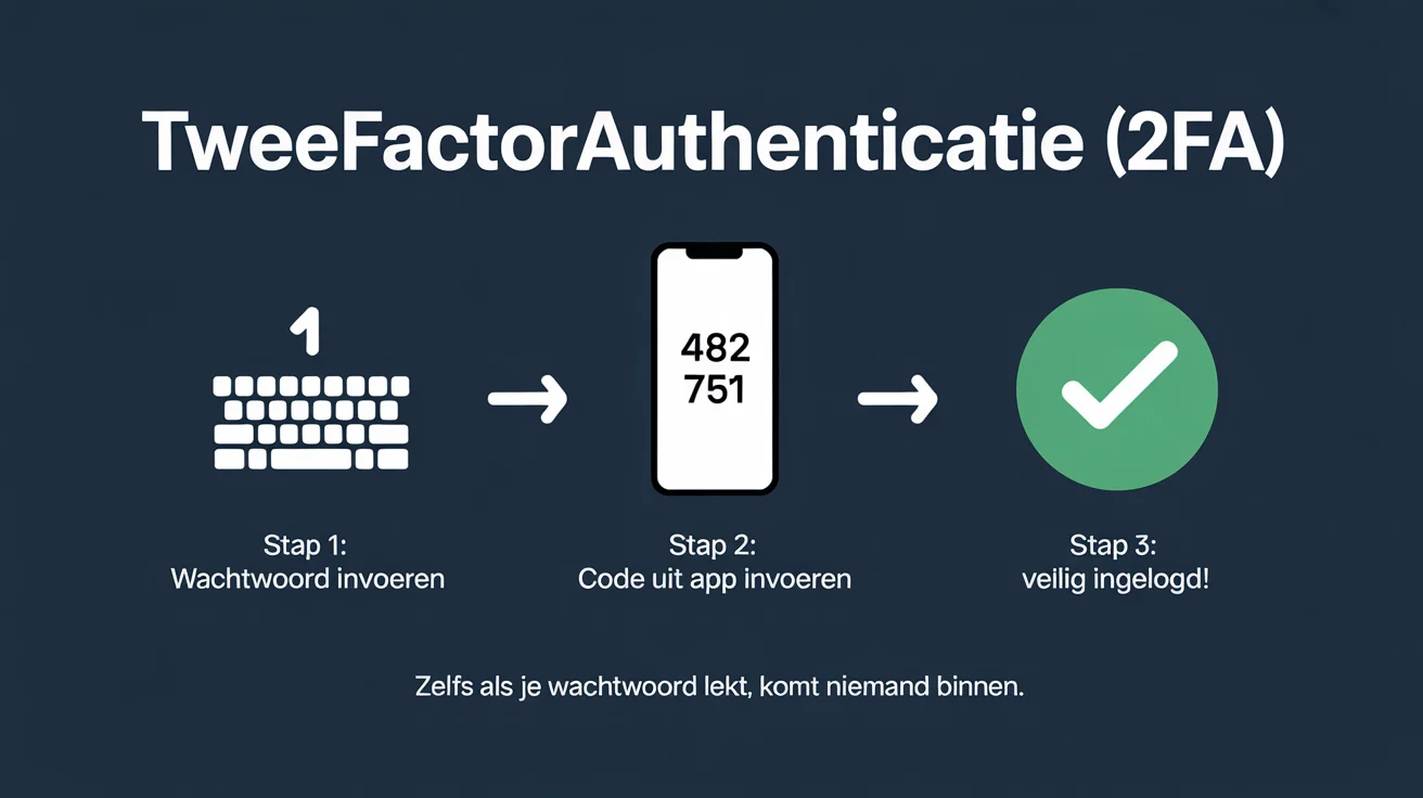 Infographic: hoe tweefactorauthenticatie werkt